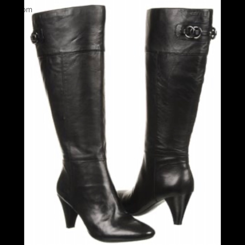 Bondolino Piscine Wide Calf Leather Boot Size 8